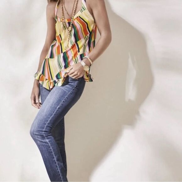 Cabi Skip Halter Tank Top Multicolor Blouse, Style 5979, Size S - Picture 1 of 6